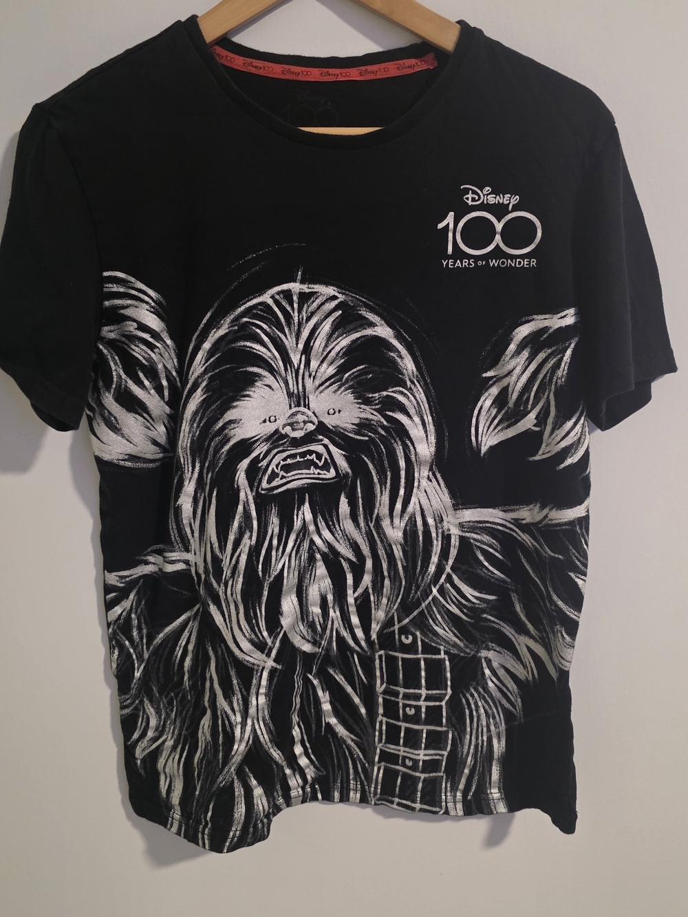 Disney 100 Star Wars Chewbacca Black Graphic T-Shirt Small